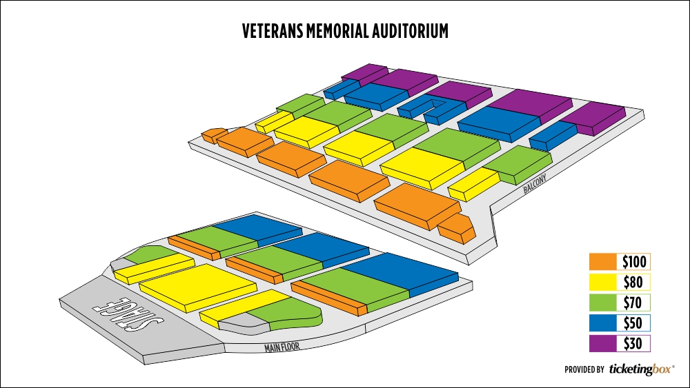Veterans Memorial Auditorium Seating Chart