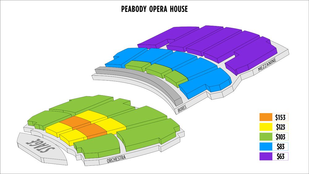 The Peabody Opera House Seating Chart