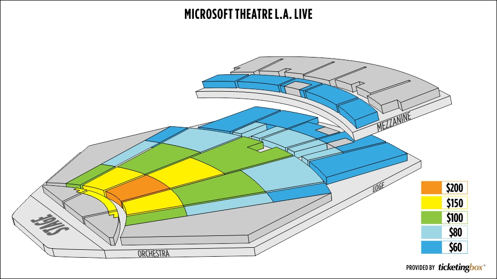 microsoft center seating chart