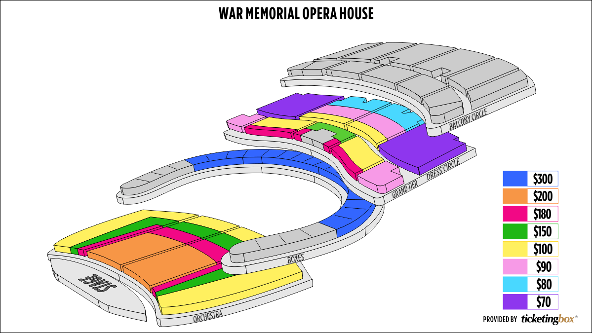 War Memorial Opera House Seating Chart