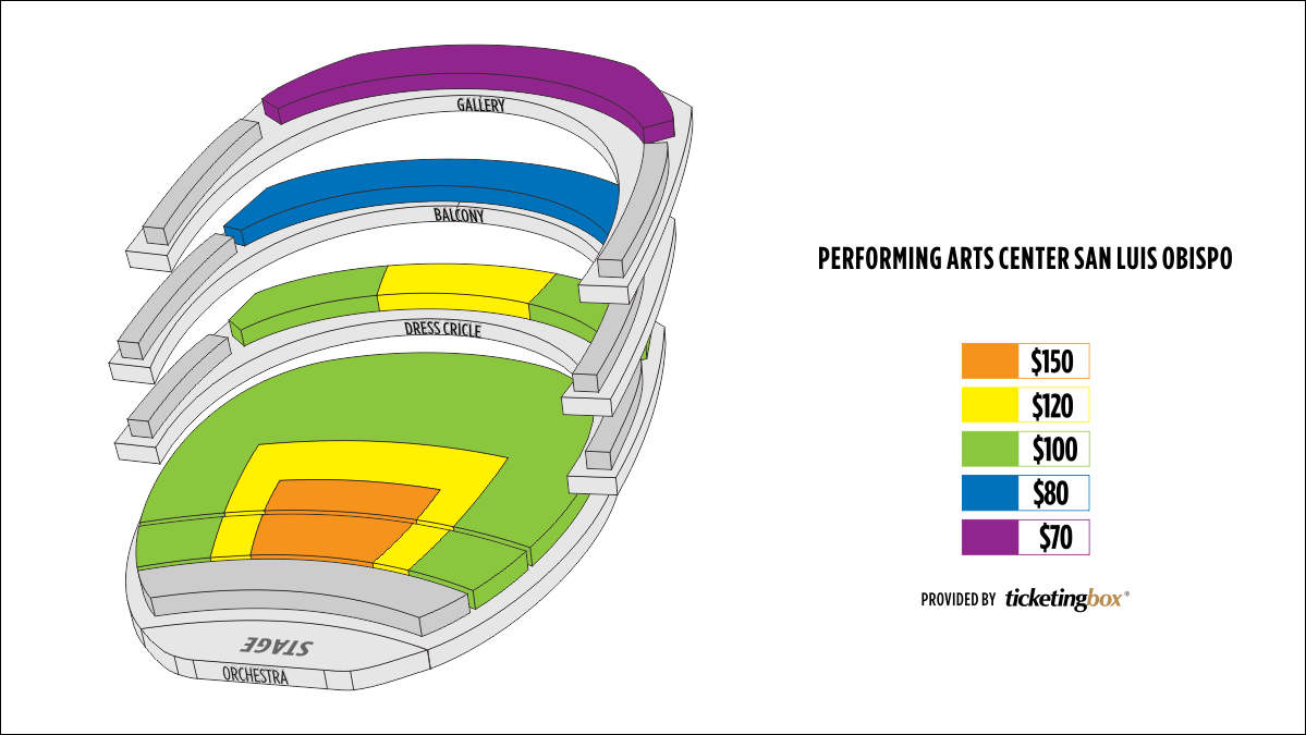 Performing Arts Center Seating Chart