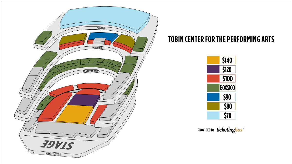 Tobin Center Concert Seating Chart