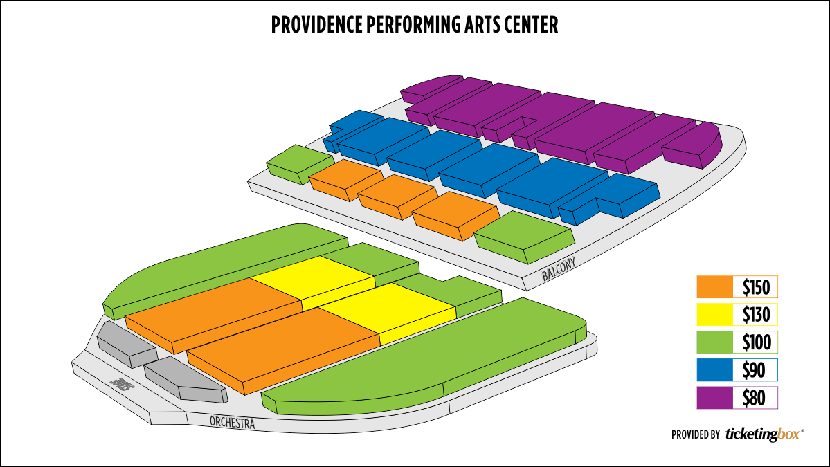 Providence Performing Arts Center 좌석표 Providence Performing Arts Center