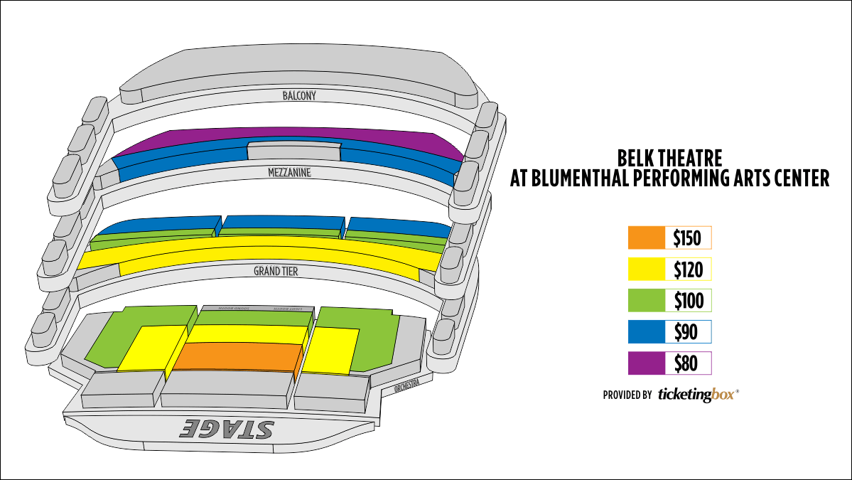 charlotte belk theater at blumenthal performing arts center seating blumenthal seating chart
