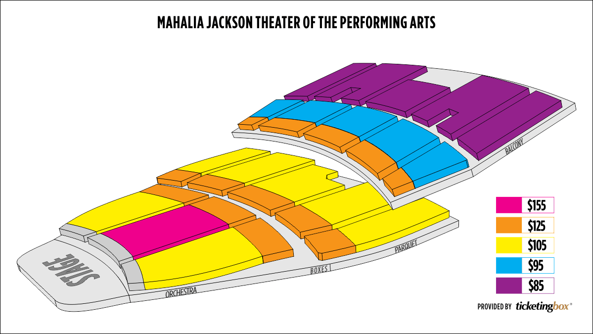 Mahalia Jackson Theatre Seating Chart Rows