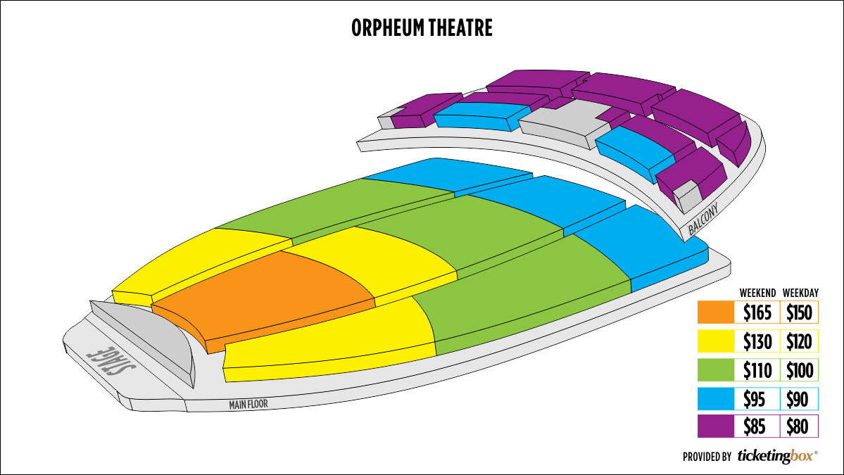 Orpheum Theatre La Seating Chart