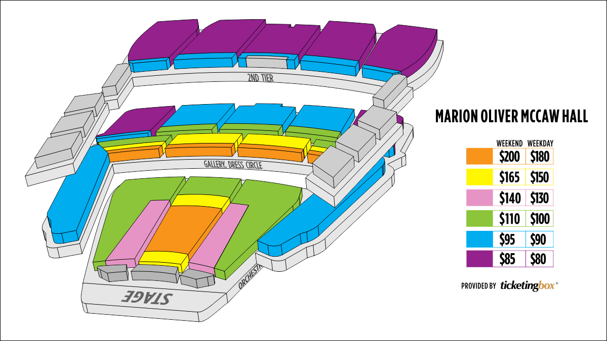 Mccaw Hall Interactive Seating Chart