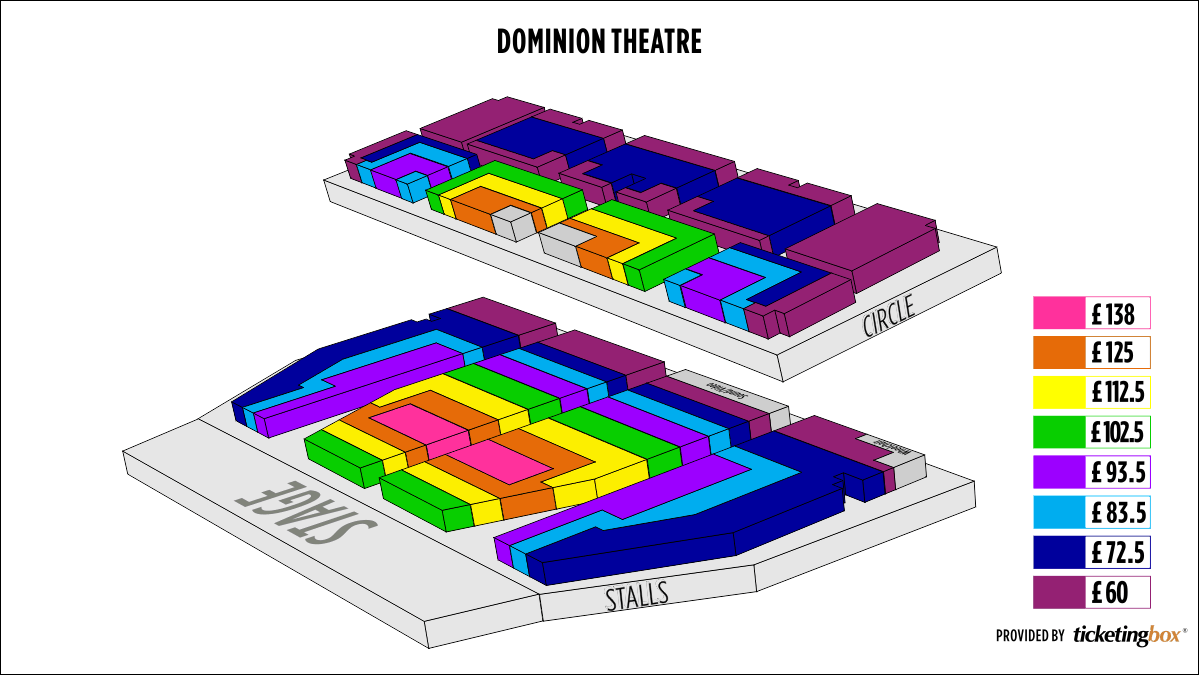 Dominion Theatre Seating Chart London