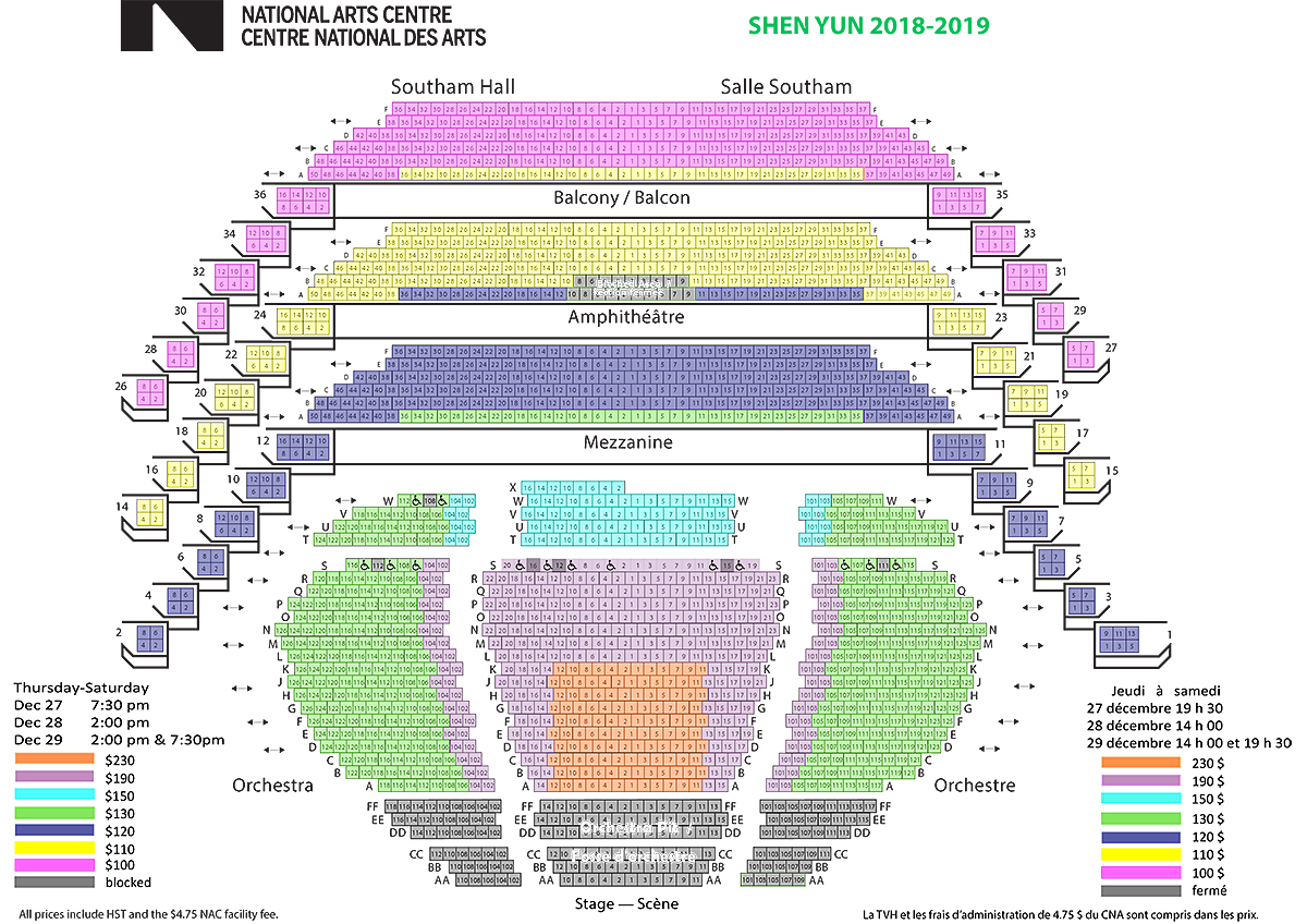 Assembly Hall Seating Map