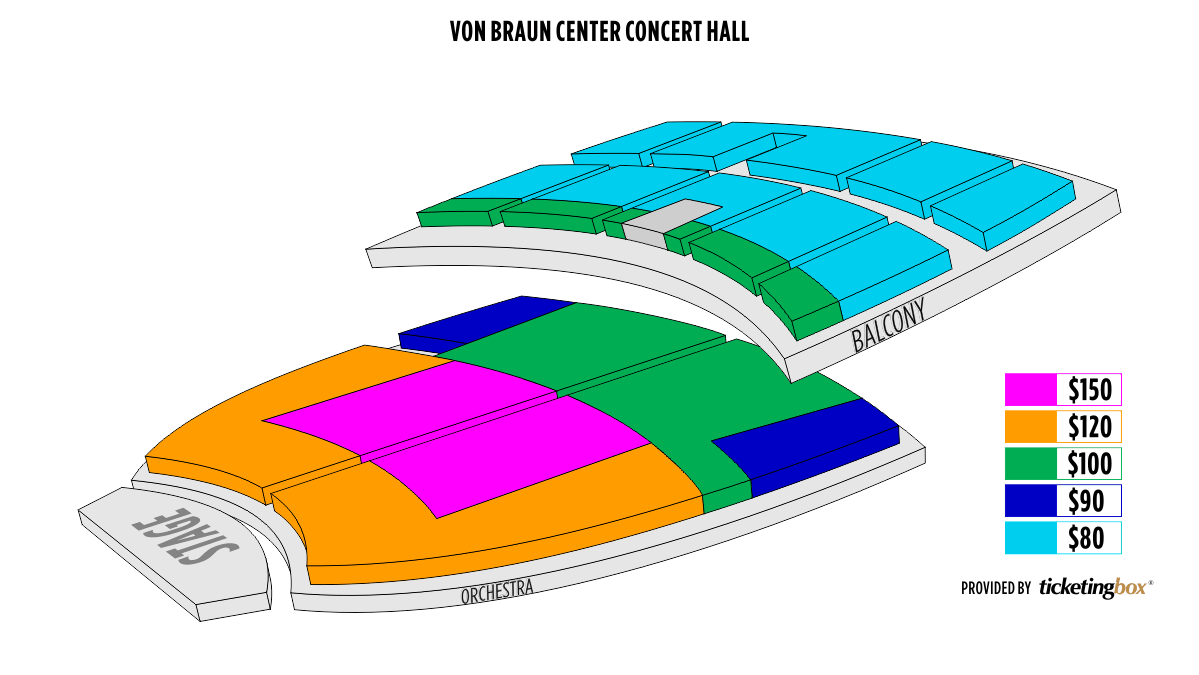 Huntsville Von Braun Center Concert Hall 좌석표