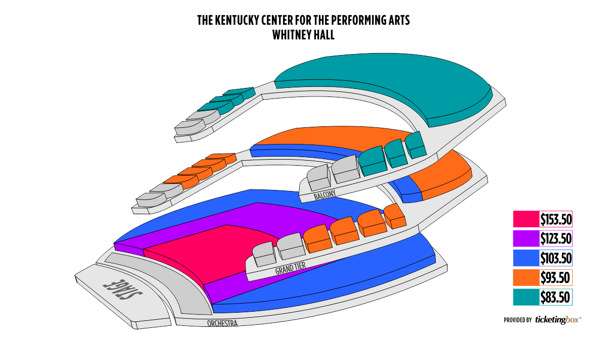 Kentucky Center Whitney Hall Seating Chart