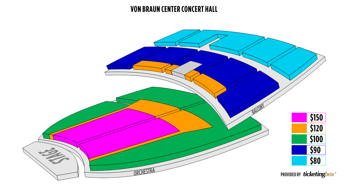 Huntsville Von Braun Center Concert Hall Zaalindeling ...
