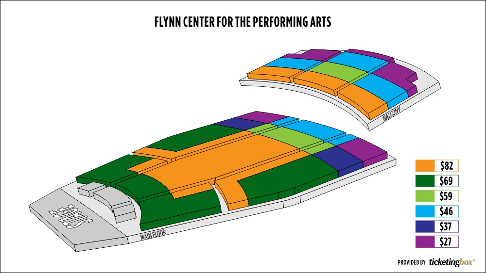 Flynn Center For The Performing Arts Seating Chart