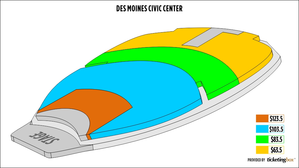 Civic Center In Des Moines Iowa Seating Chart