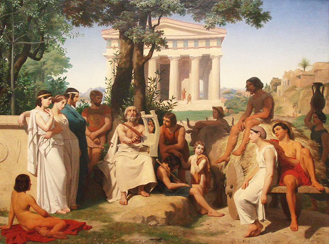 Jean Baptiste Auguste Leloir  Homère  Oil On Canvas  1841 
