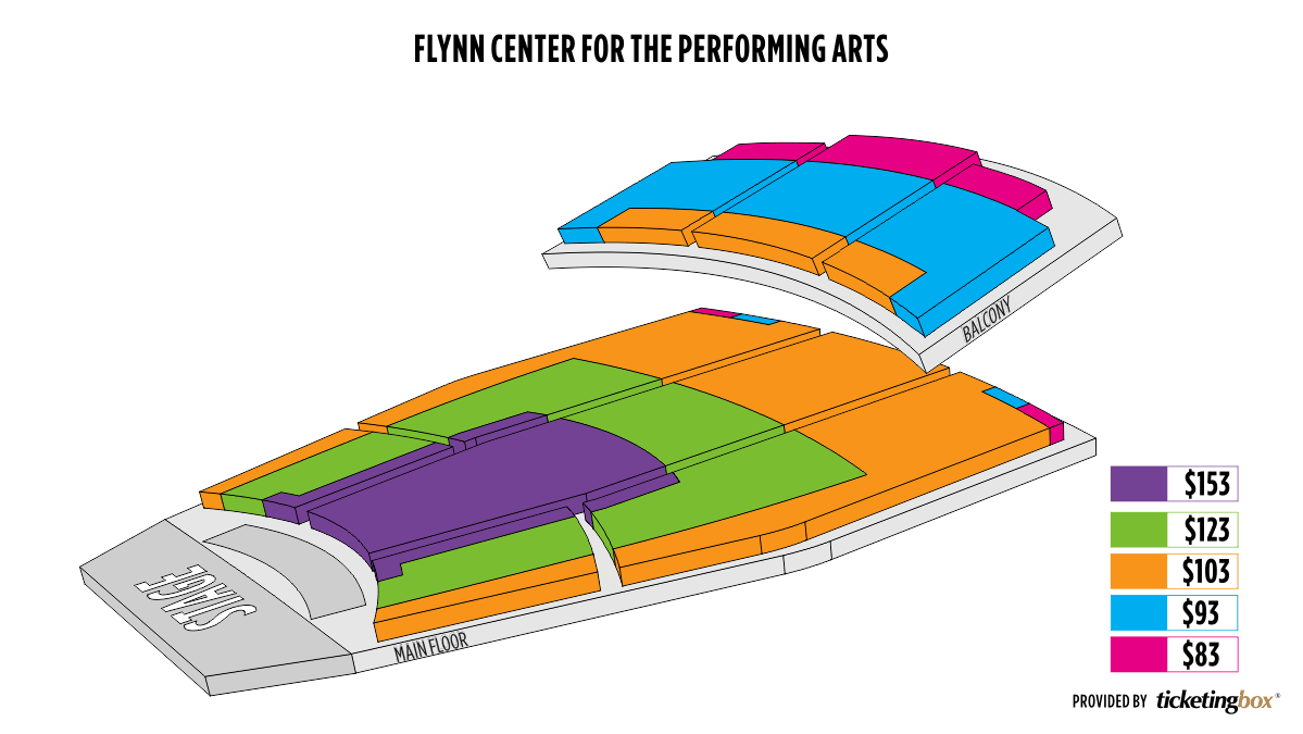 Burlington Flynn Center for the Performing Arts Seating Chart