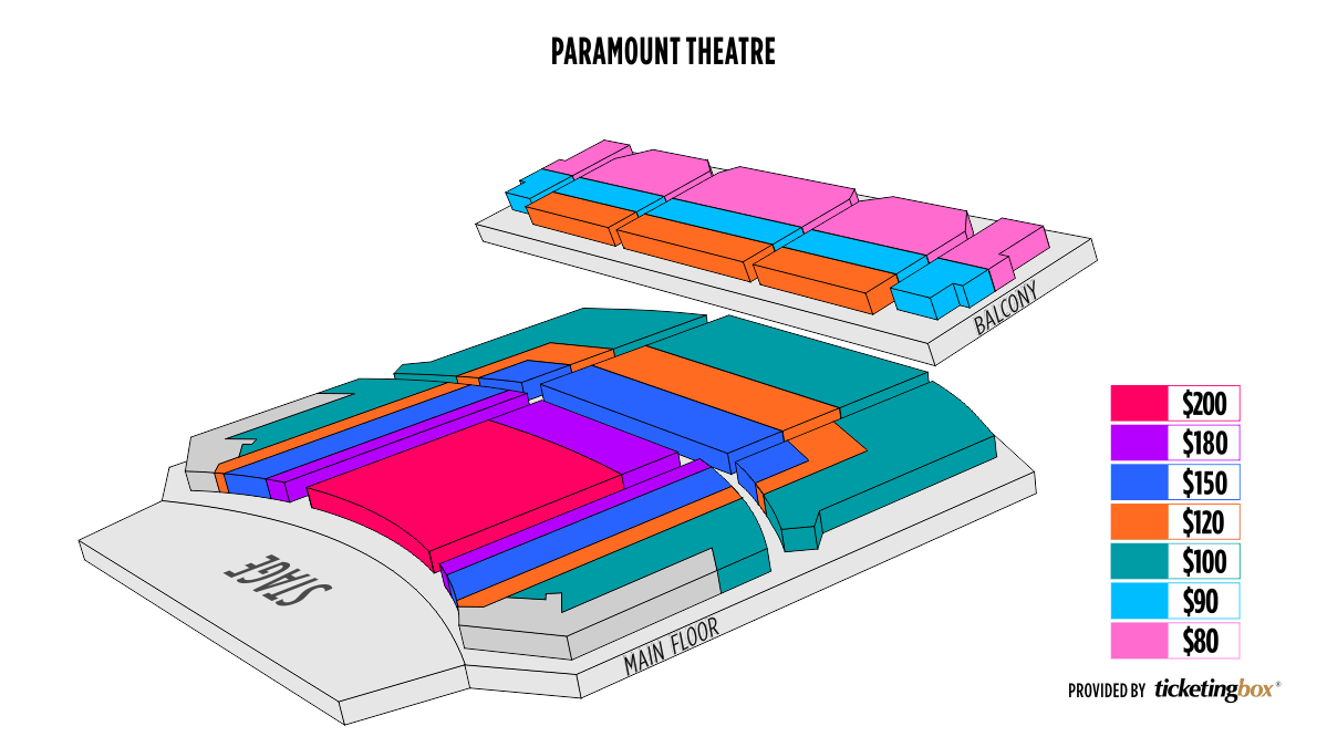 Paramount Theater Seating Chart