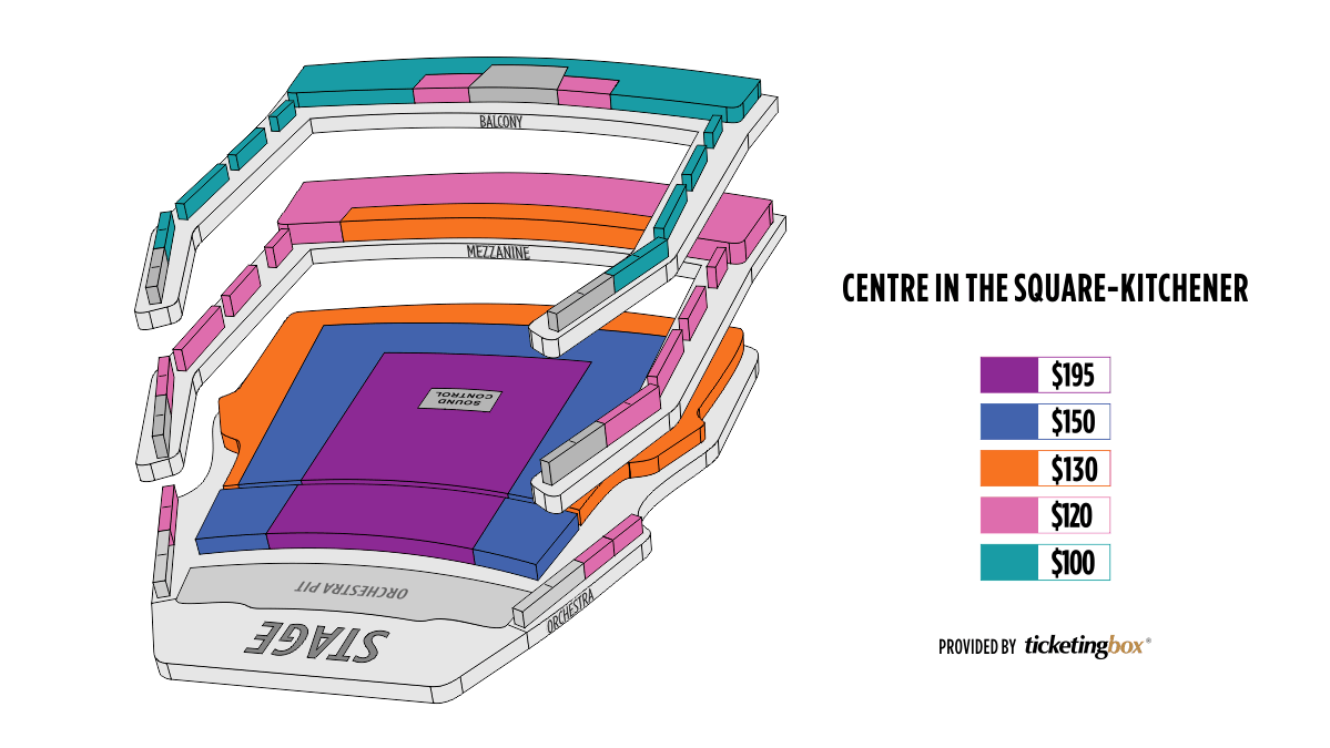 Sleeman Centre Seating Chart