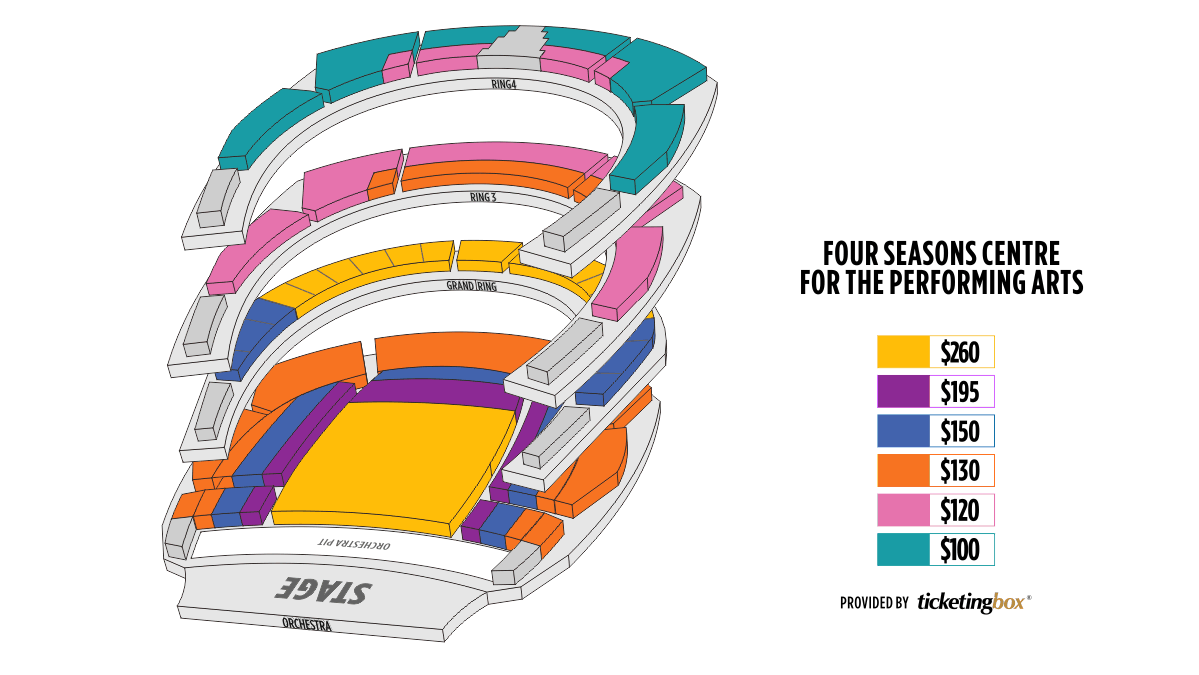Four Seasons Centre Seating Chart - Four Seasons Centre For The Performin.....
