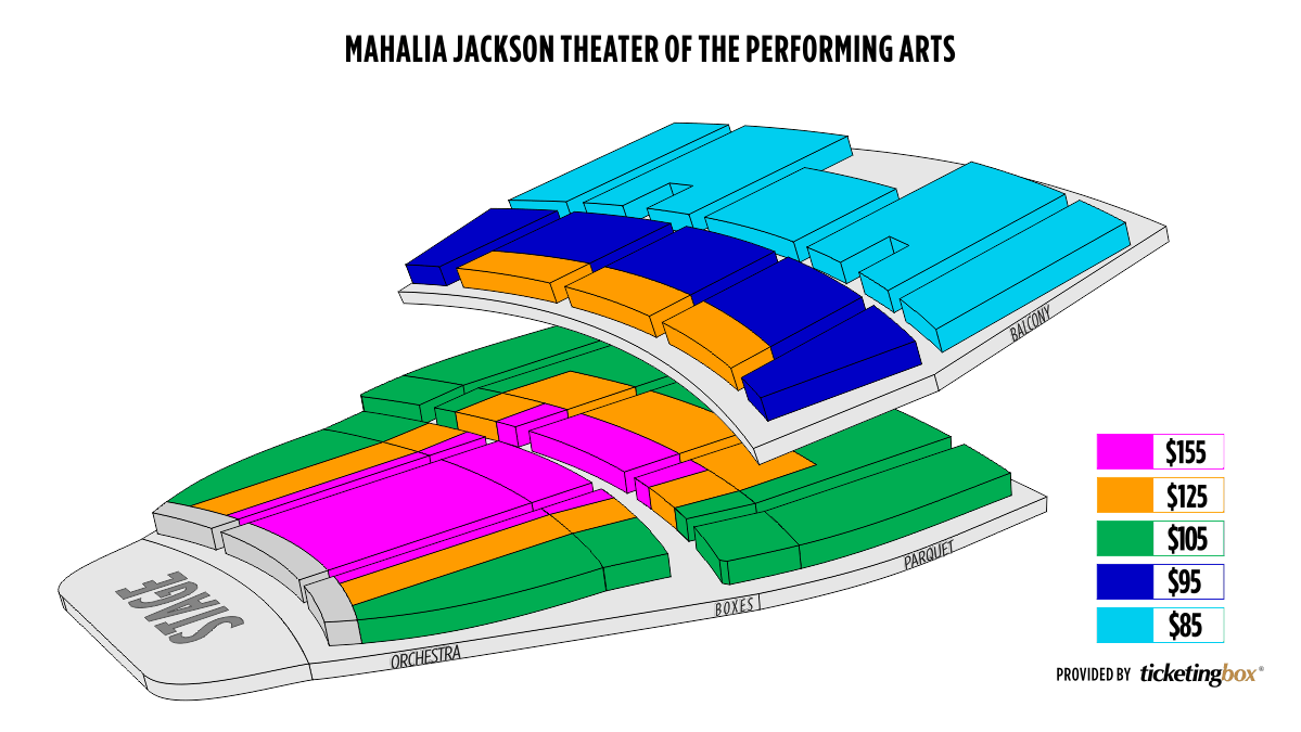 Mahalia Jackson Theater New Orleans Seating Chart