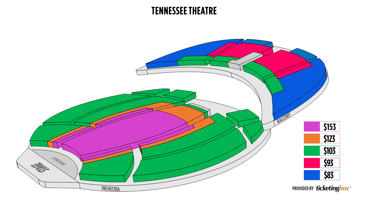 Tennessee Theatre Seating Chart With Seat Numbers