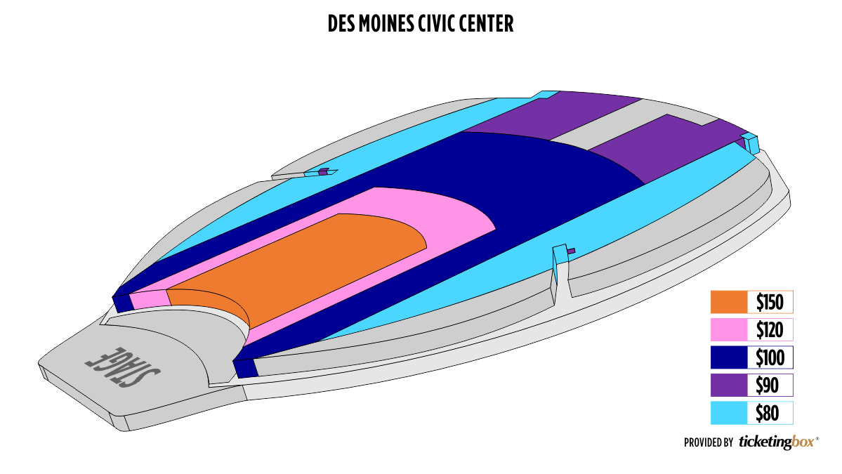 Civic Center In Des Moines Iowa Seating Chart