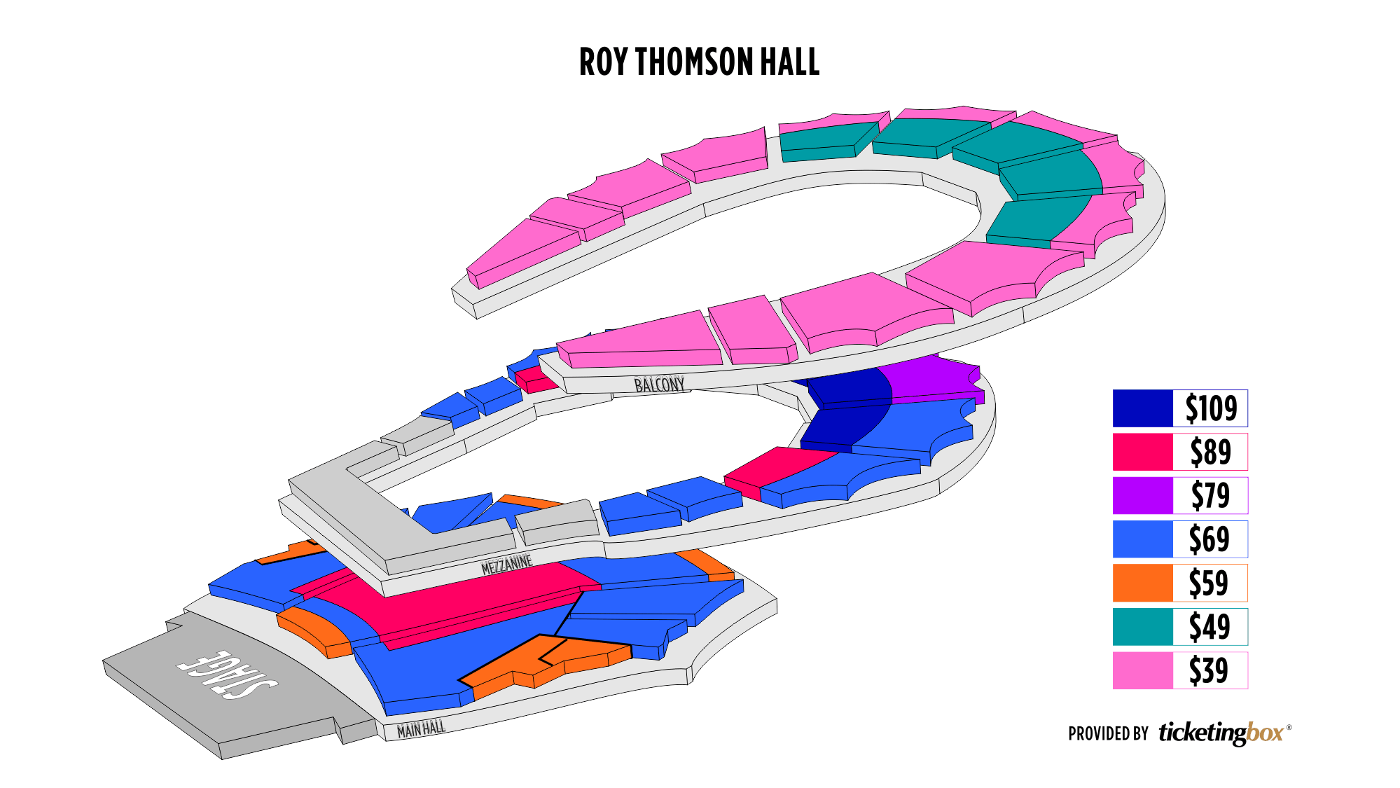 Toronto Pavilion Seating Chart