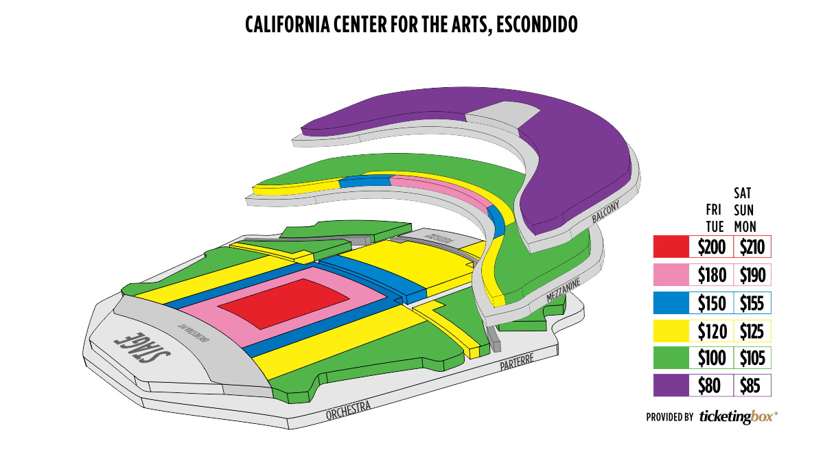 Escondido Performing Arts Seating Chart