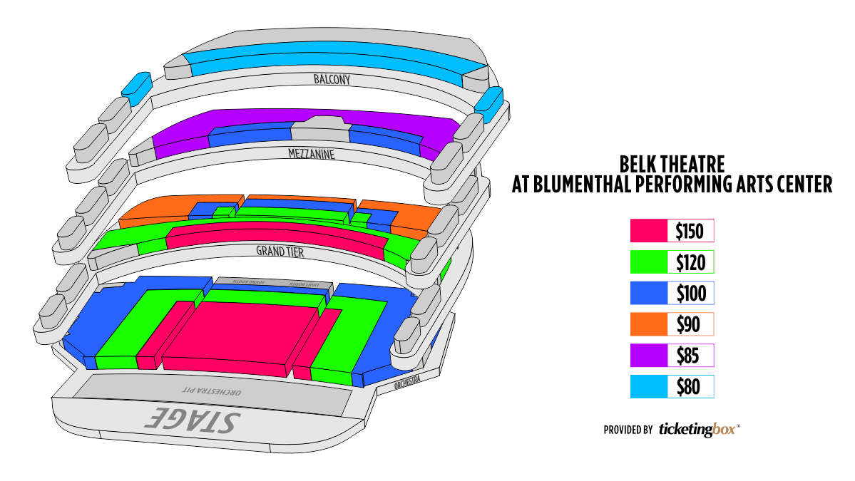 Blumenthal Performing Arts Seating Chart