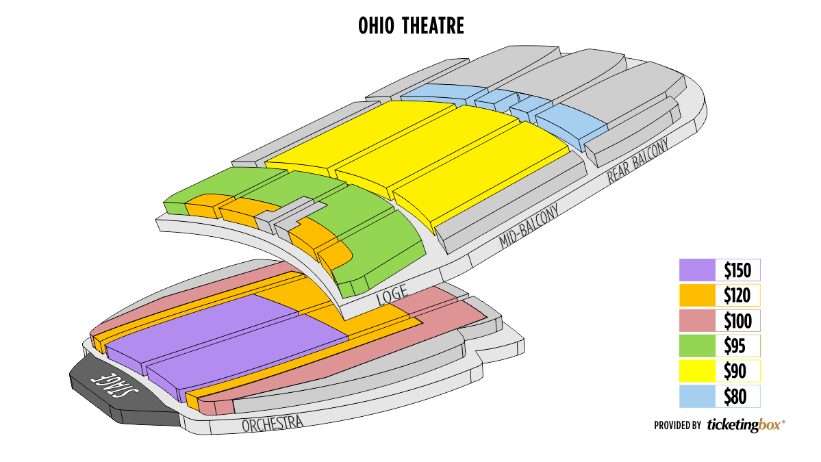 Ohio Theatre Seating Chart View