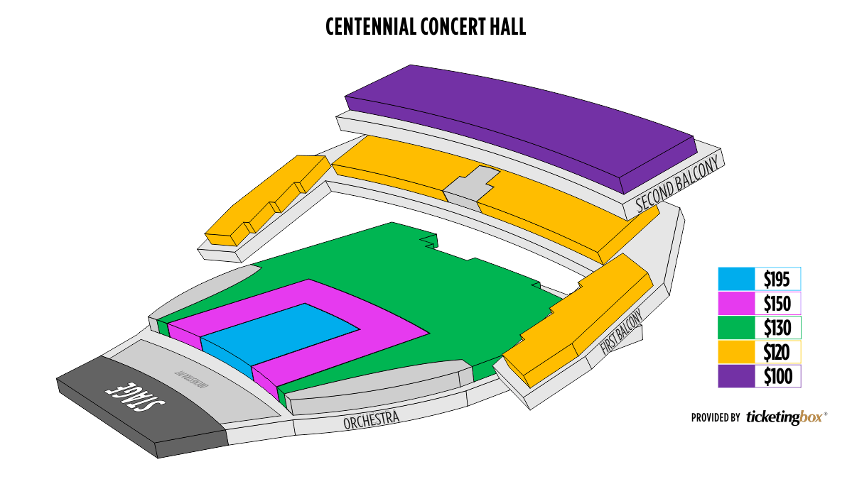 Centennial Concert Hall Seating Chart