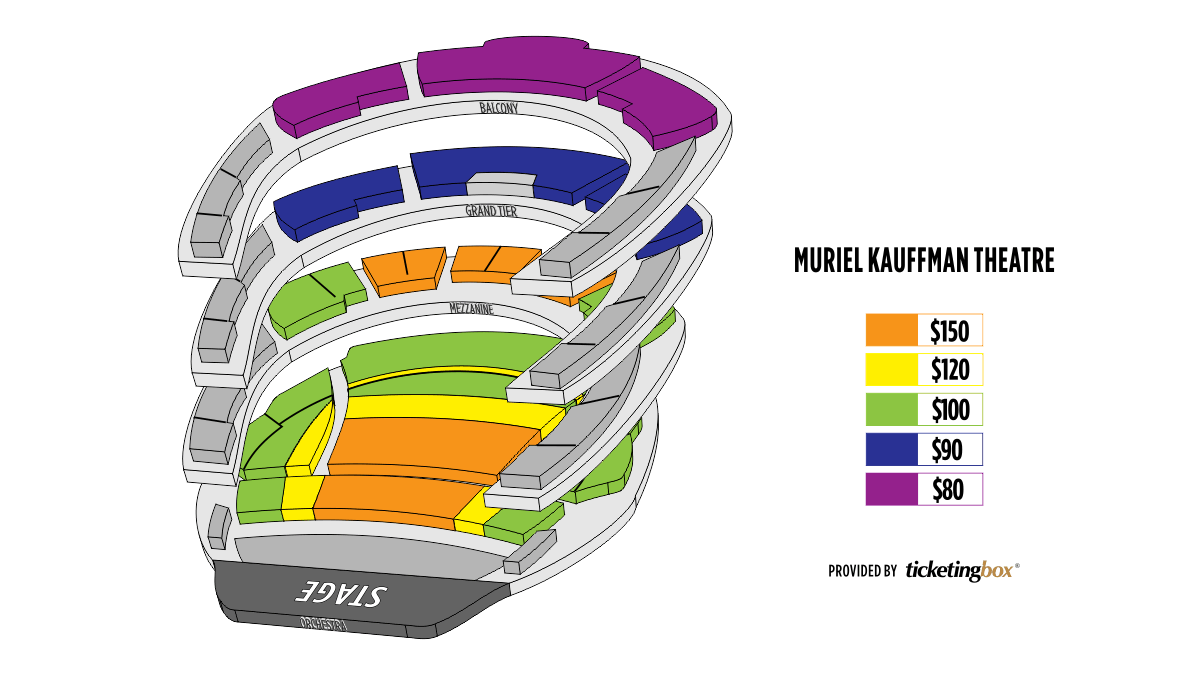 Muriel Kauffman Theatre Detailed Seating Chart