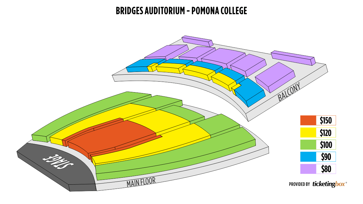 Shen Yun Claremont Bridges Auditorium - Pomona College Seating Chart
