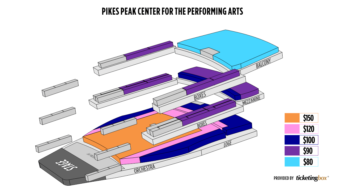 Pikes Peak Center Seating Chart Colorado Springs Co