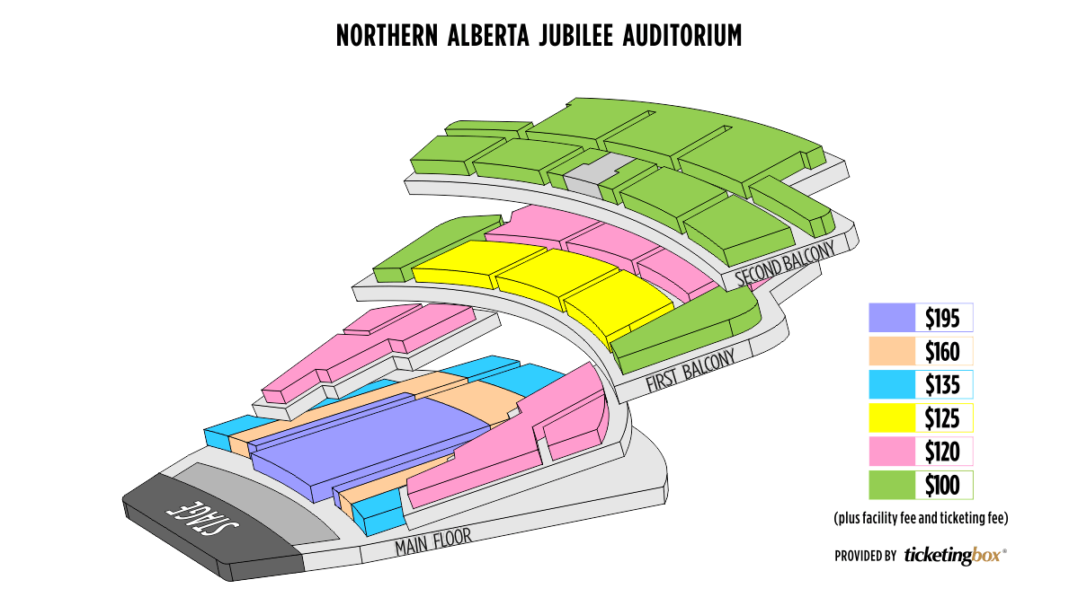 Edmonton Northern Alberta Jubilee Auditorium Seating Chart ...
