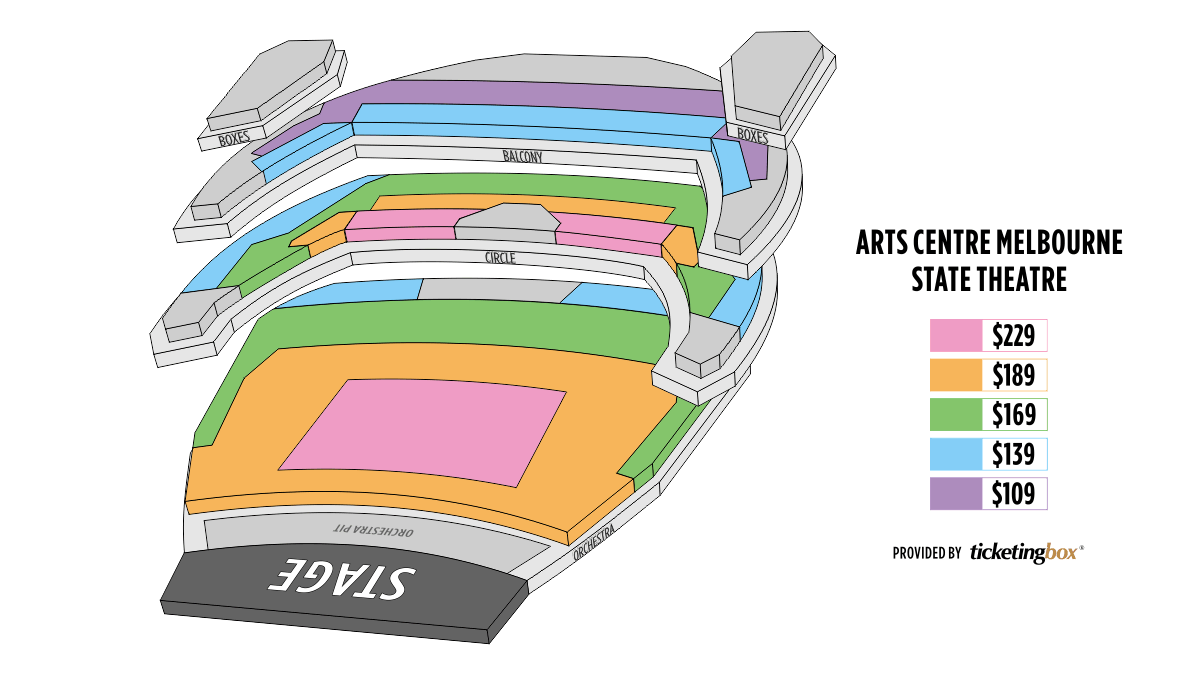 Arts Centre Melbourne Seating Plan - Image to u