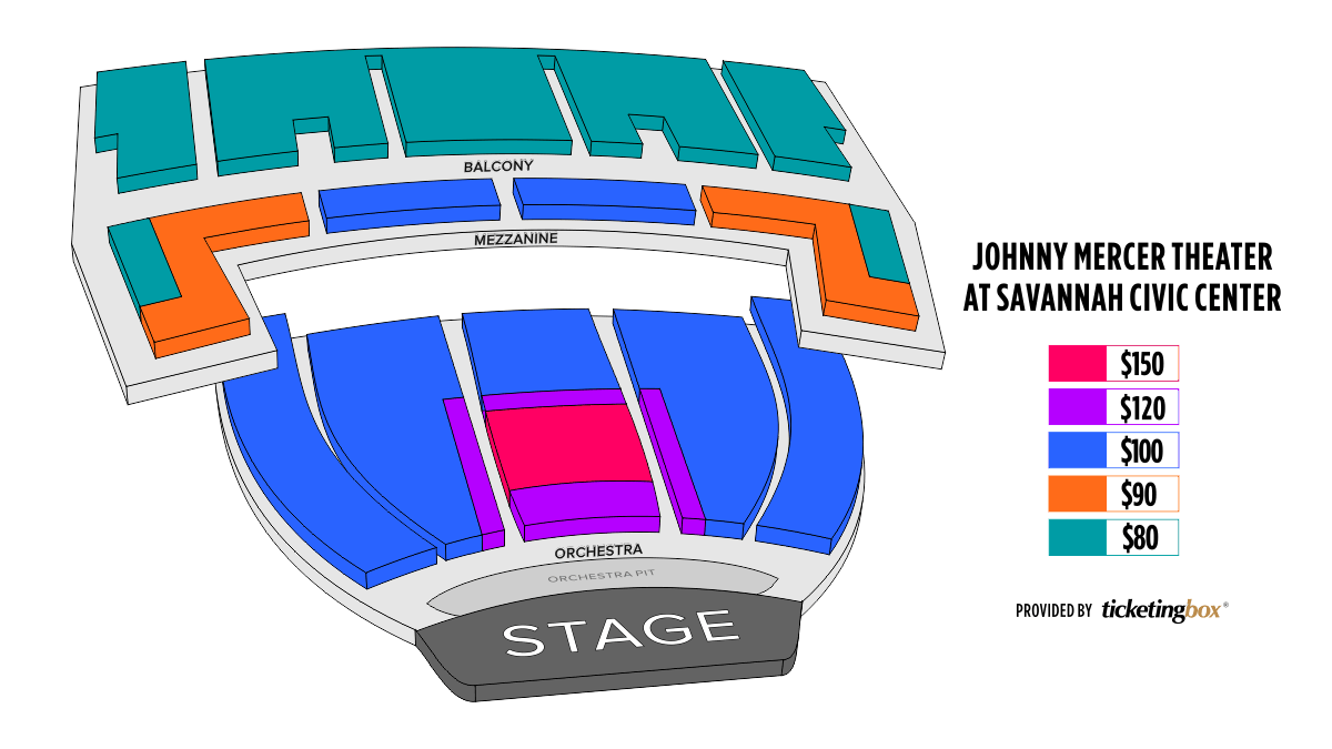 Seating Chart Johnny Mercer Theatre Savannah