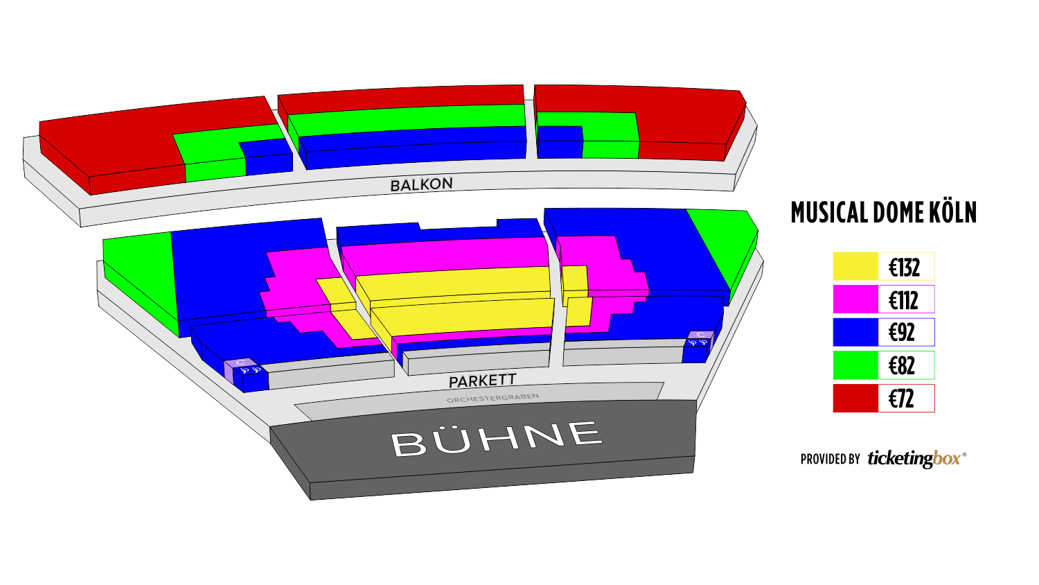 Cologne Musical Dome Köln Saalplan (Deutsch)
