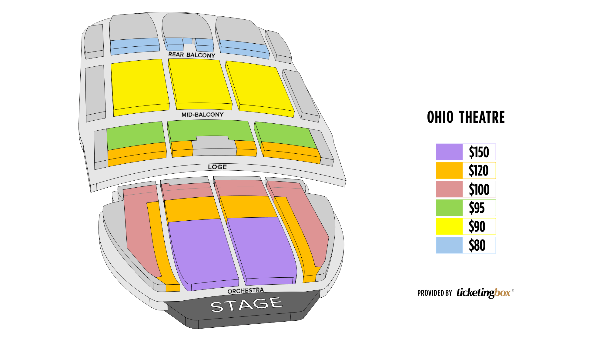Columbus (Ohio) Ohio Theatre Seating Chart Columbus (Ohio) Ohio Theatre Seating Chart