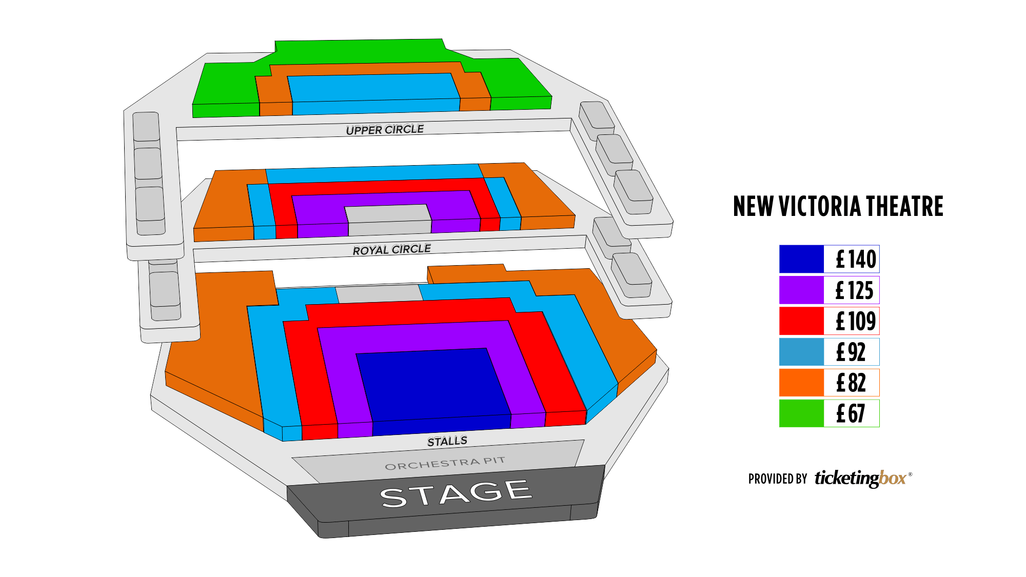 Woking New Victoria Theatre Peta Tempat Duduk ()