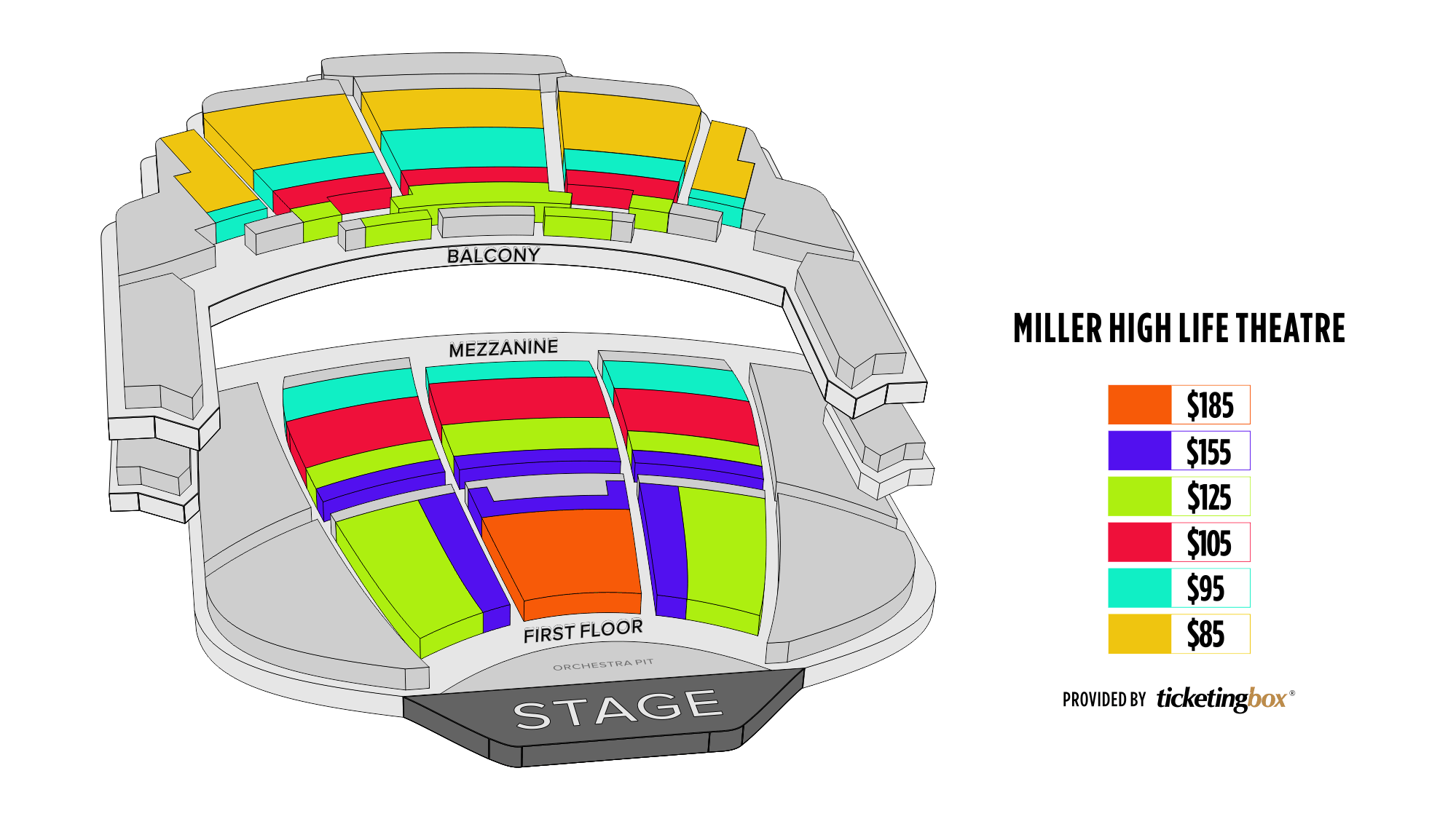 Endstage Miller high life theater seating chart