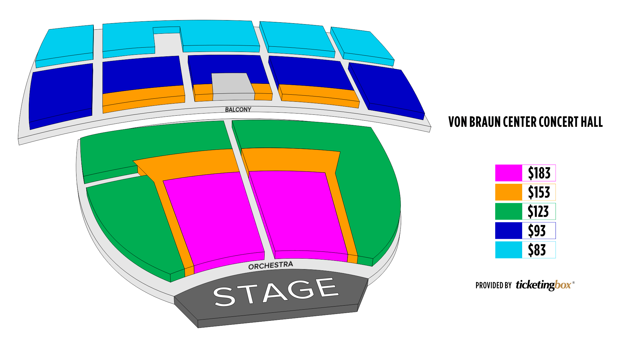 Huntsville Von Braun Center Concert Hall Seating Chart