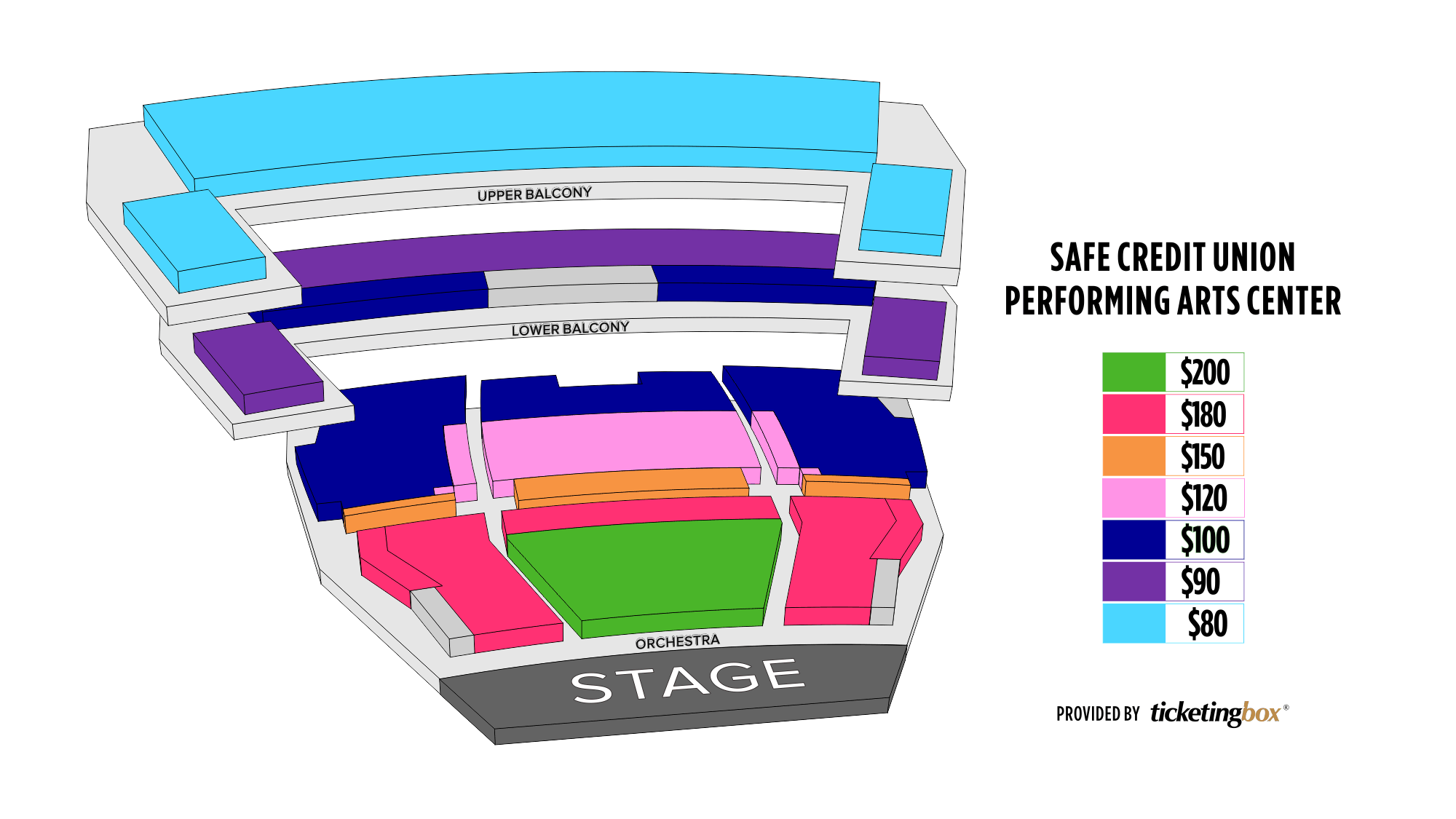 Sacramento SAFE Credit Union Performing Arts Center Seating Chart