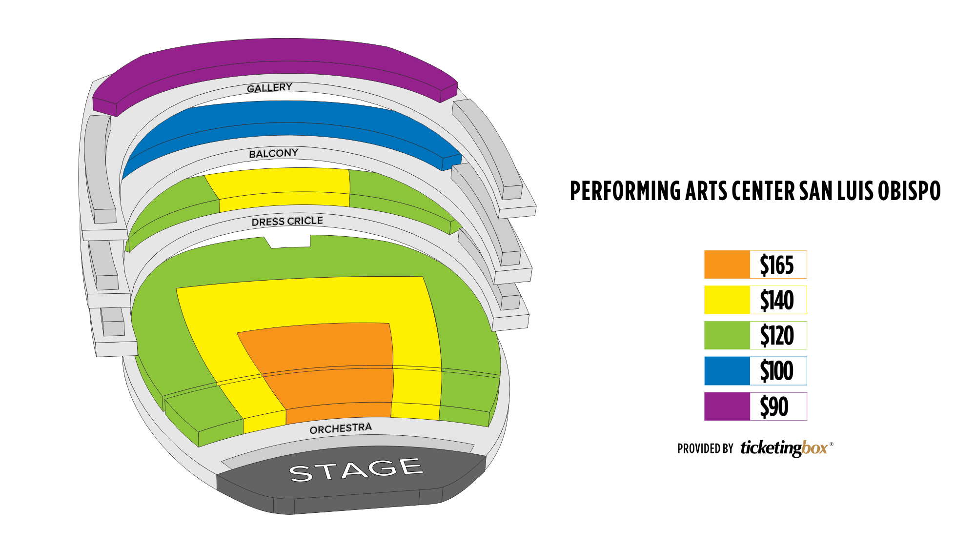 San Luis Obispo Performing Arts Center San Luis Obispo Seating Chart