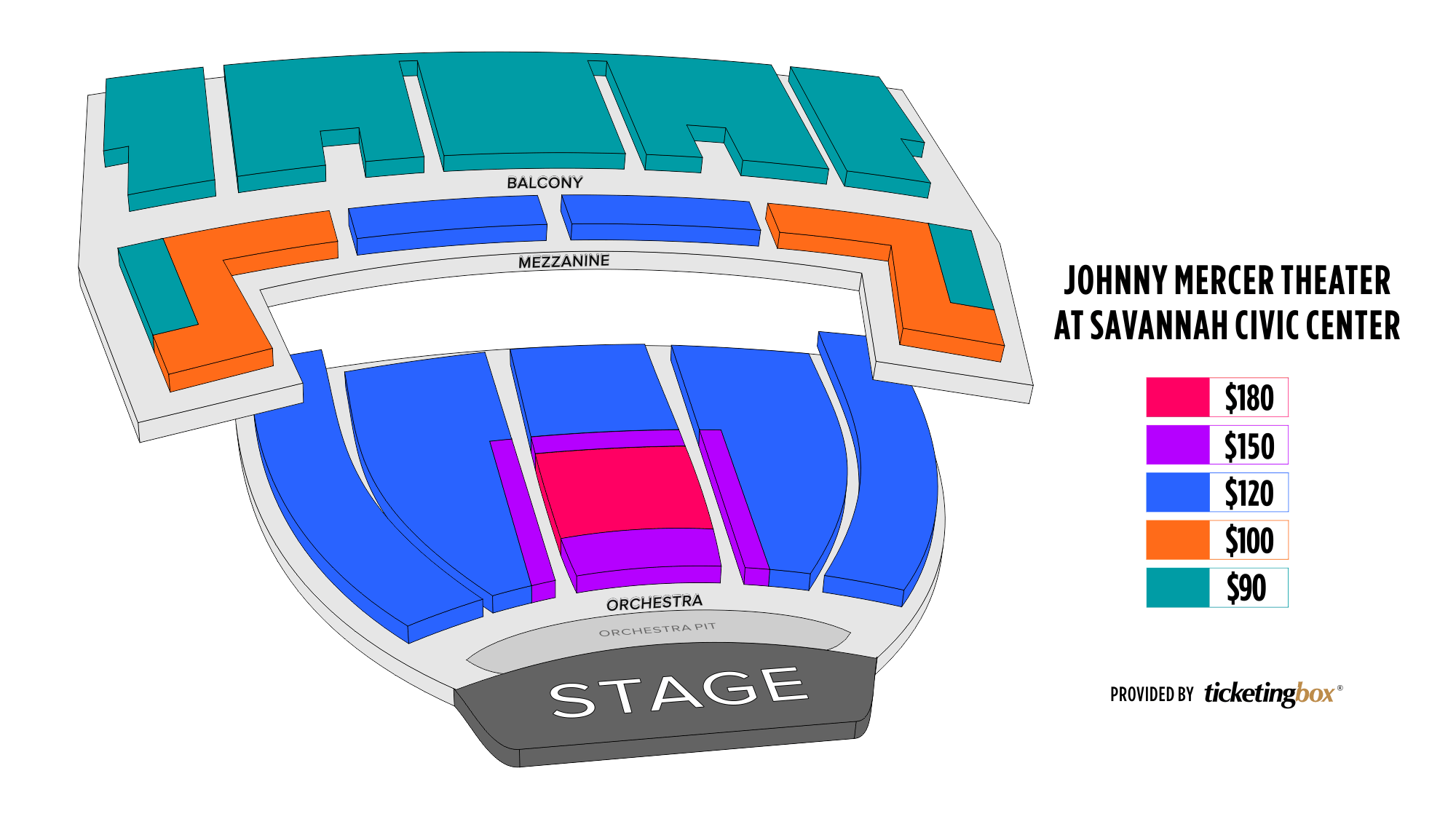 Seating Chart Johnny Mercer Theatre Savannah