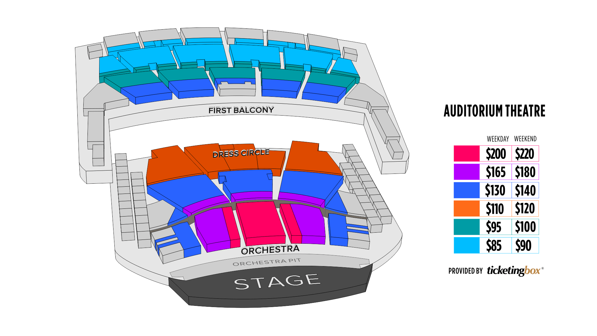 Seating Chart Bank Theater Chicago