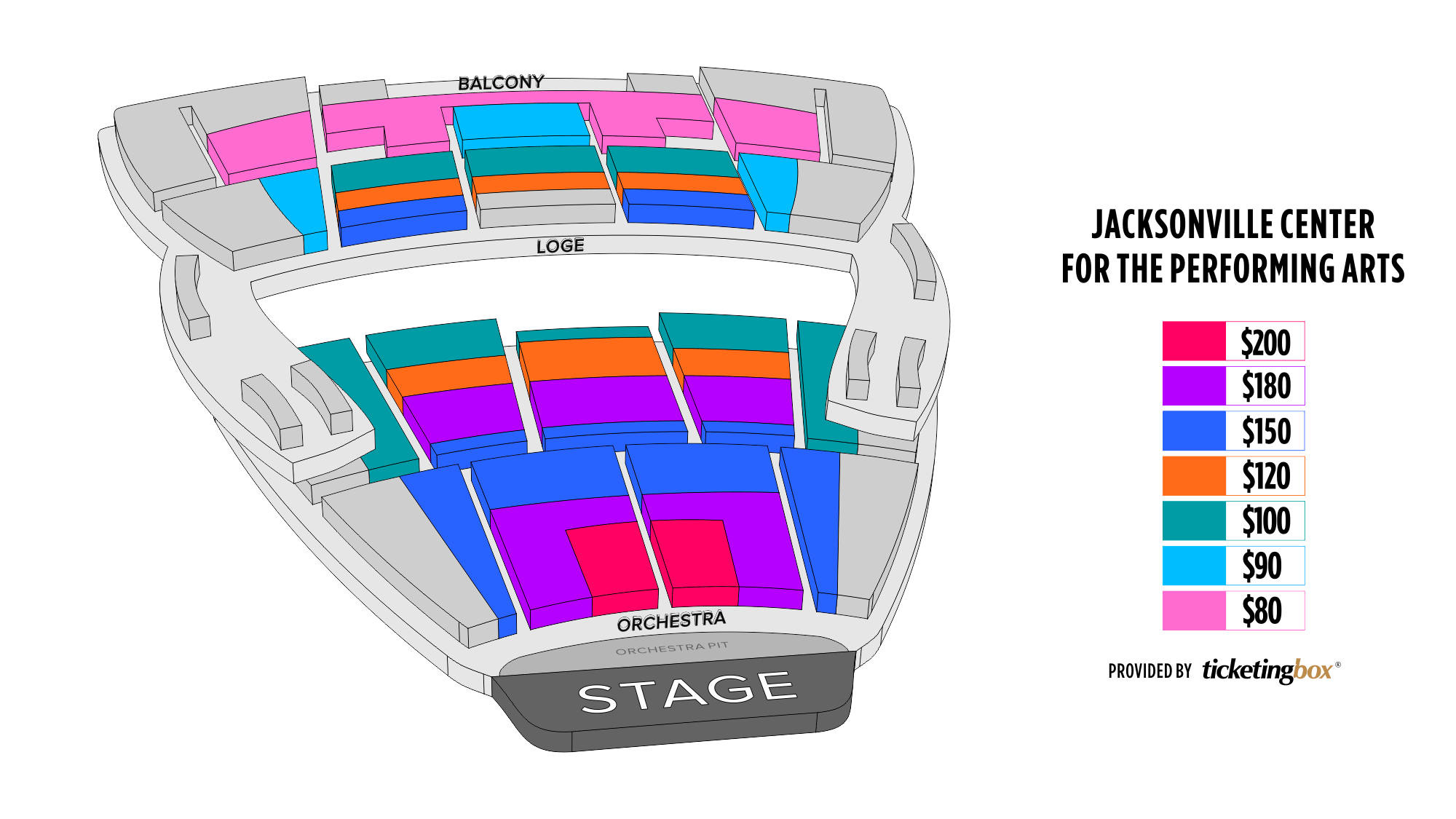 Jacksonville Jacksonville Center for the Performing Arts Saalplan (Deutsch)