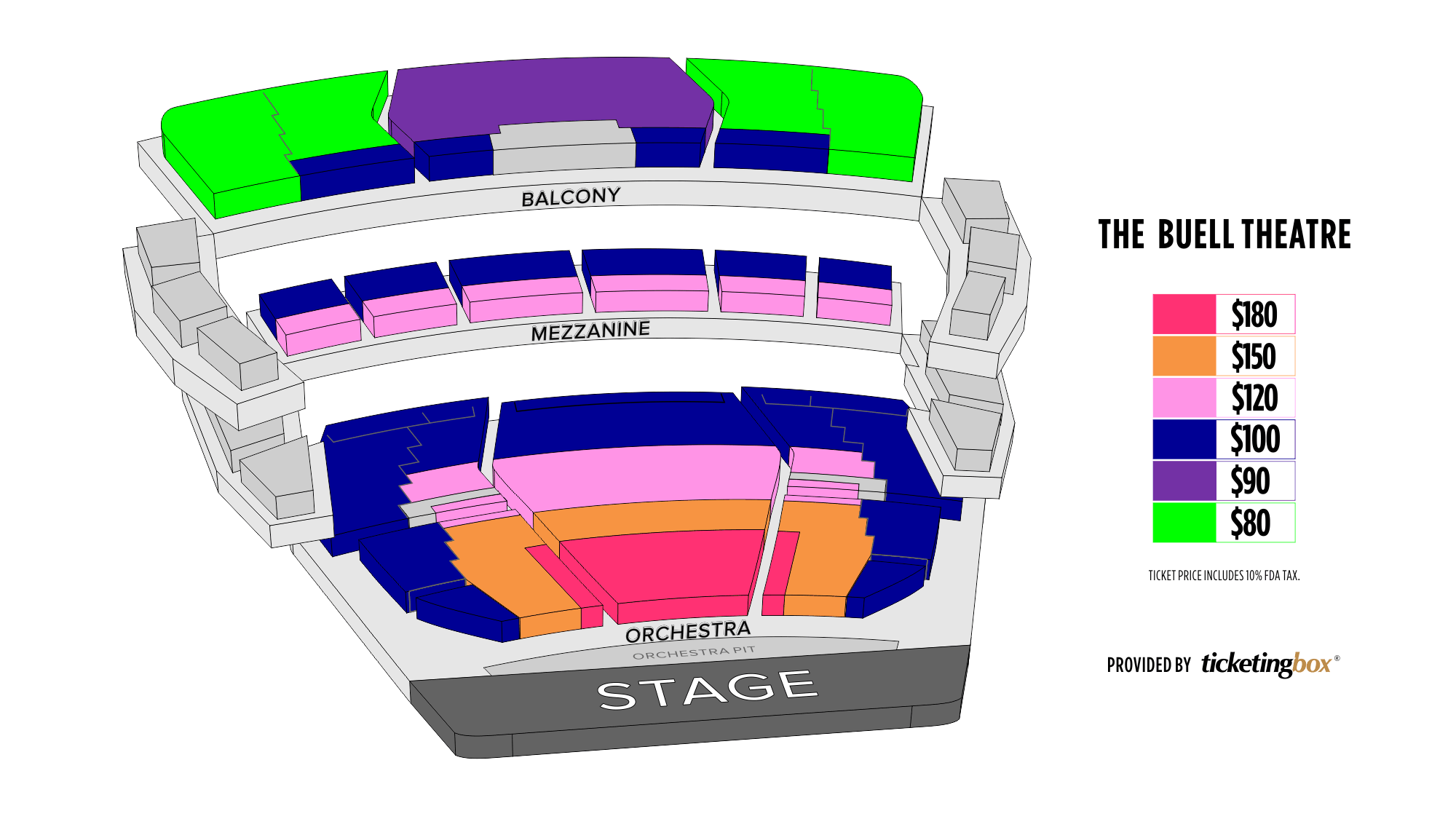 Denver The Buell Theatre Mapa De Assentos