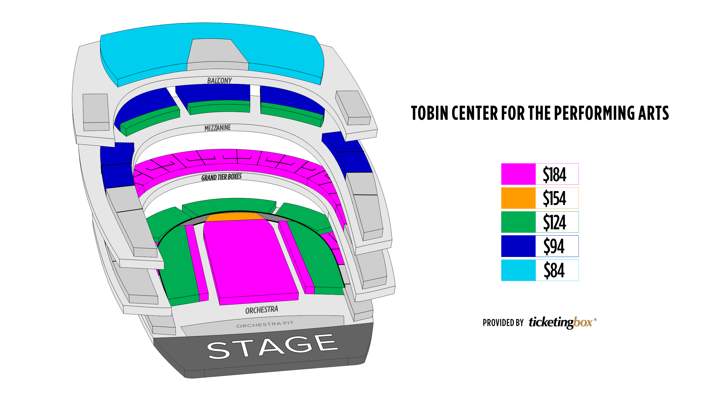 San Antonio Tobin Center for the Performing Arts Seating Chart