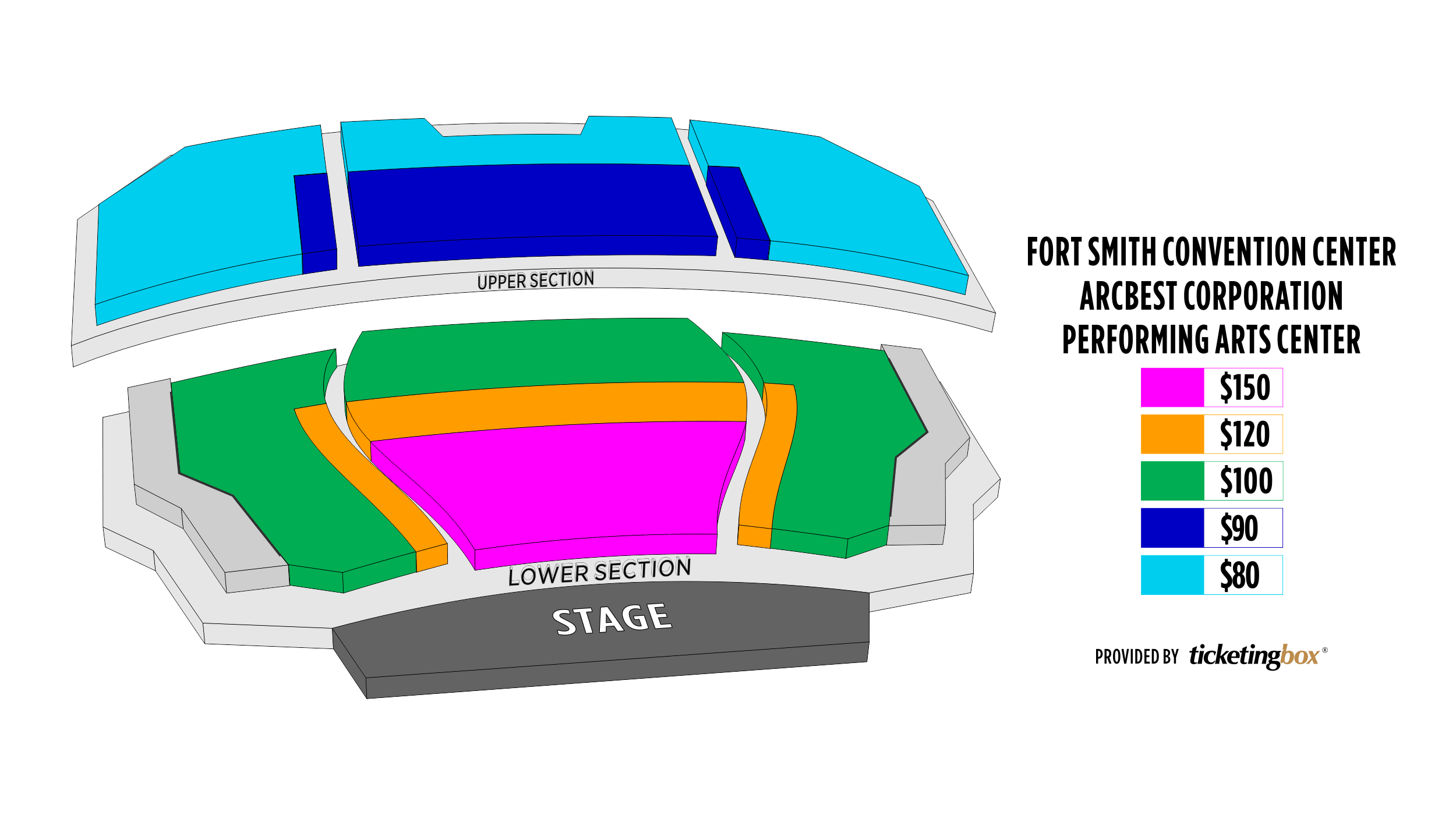 Fort Smith Convention Center Arcbest Corporation Performing Arts Seating Chart